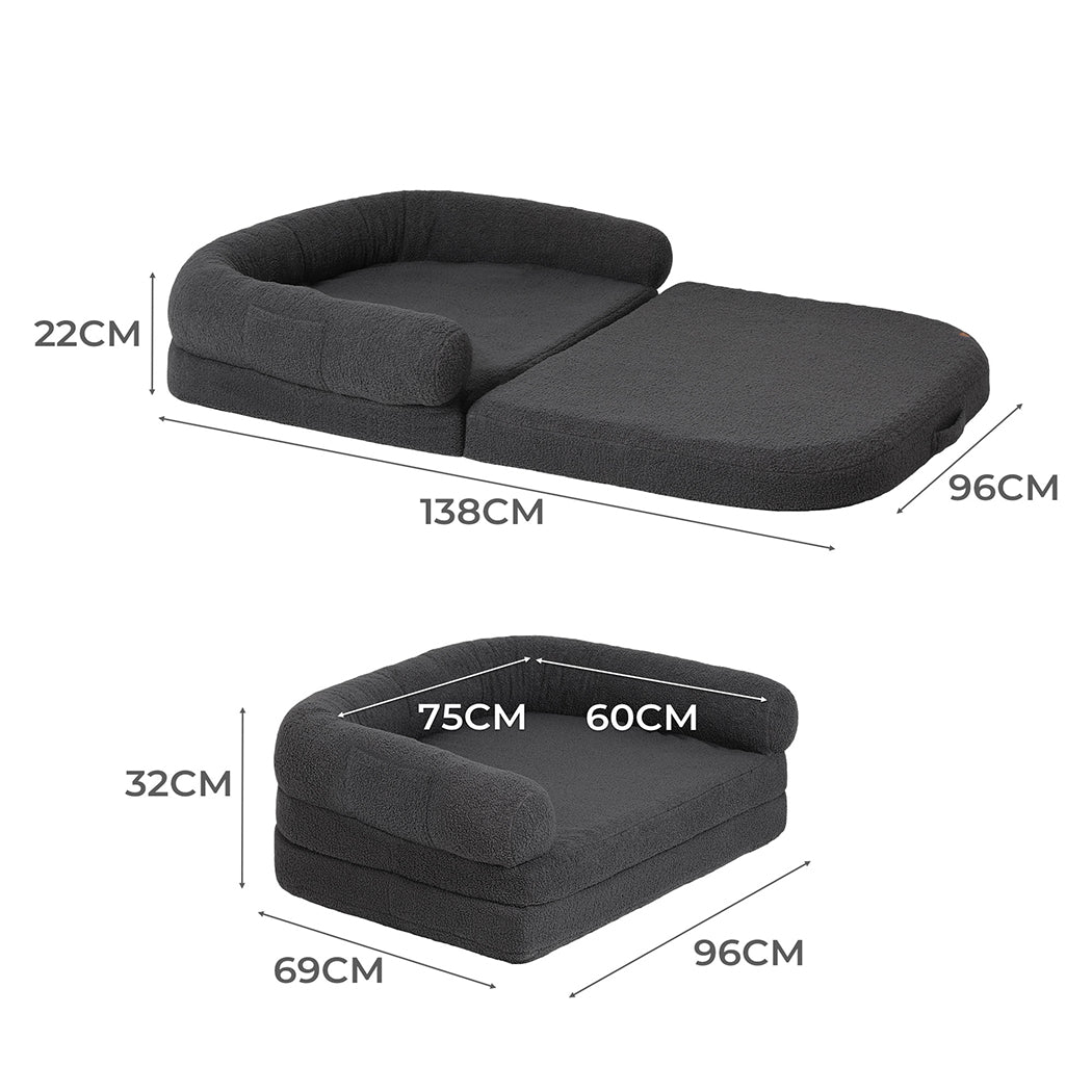 Tedi’s 2 in 1 Foldable Human Size Dog Bed Sofa Waterproof Inner Washable Portable