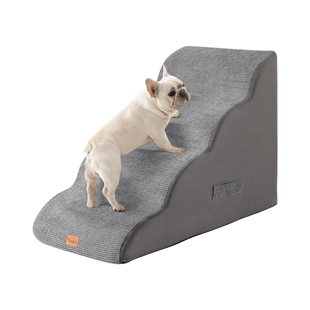 Tedi's 4-Teirs Dog Stairs Ramp for Bed Couch Sofa Steps Removable Washable Portable Foam