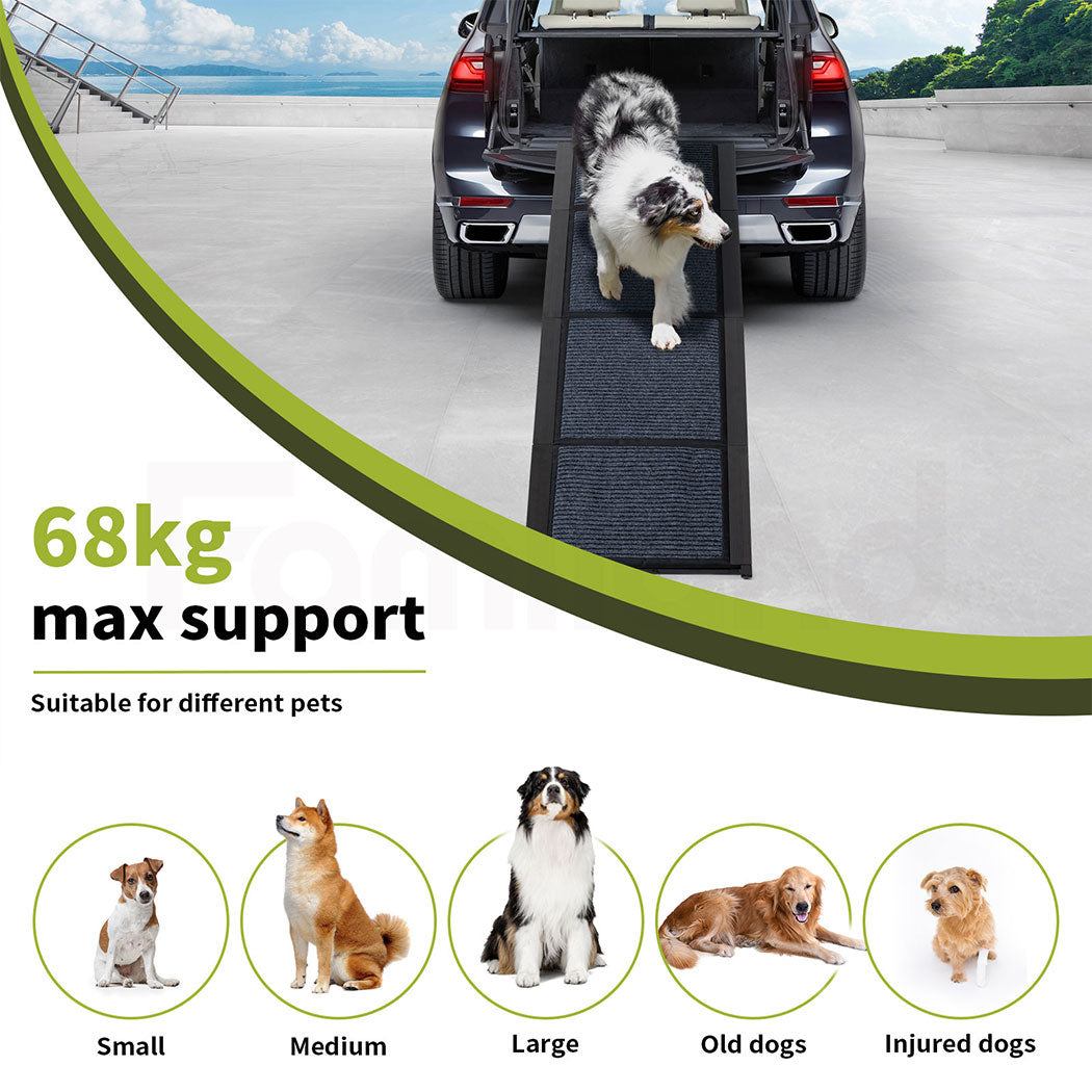 Tedi's Dog Ramp for Car Bed Pet Stairs Steps Foldable Portable Non-slip Ladder