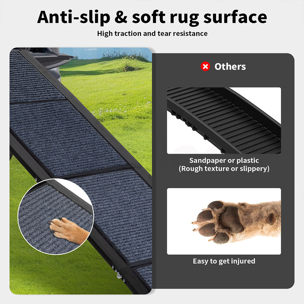 Tedi's Dog Ramp for Car Bed Pet Stairs Steps Foldable Portable Non-slip Ladder