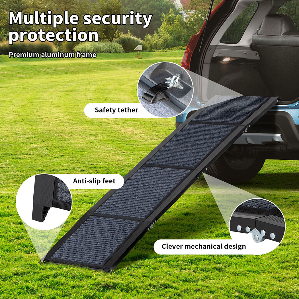 Tedi's Dog Ramp for Car Bed Pet Stairs Steps Foldable Portable Non-slip Ladder