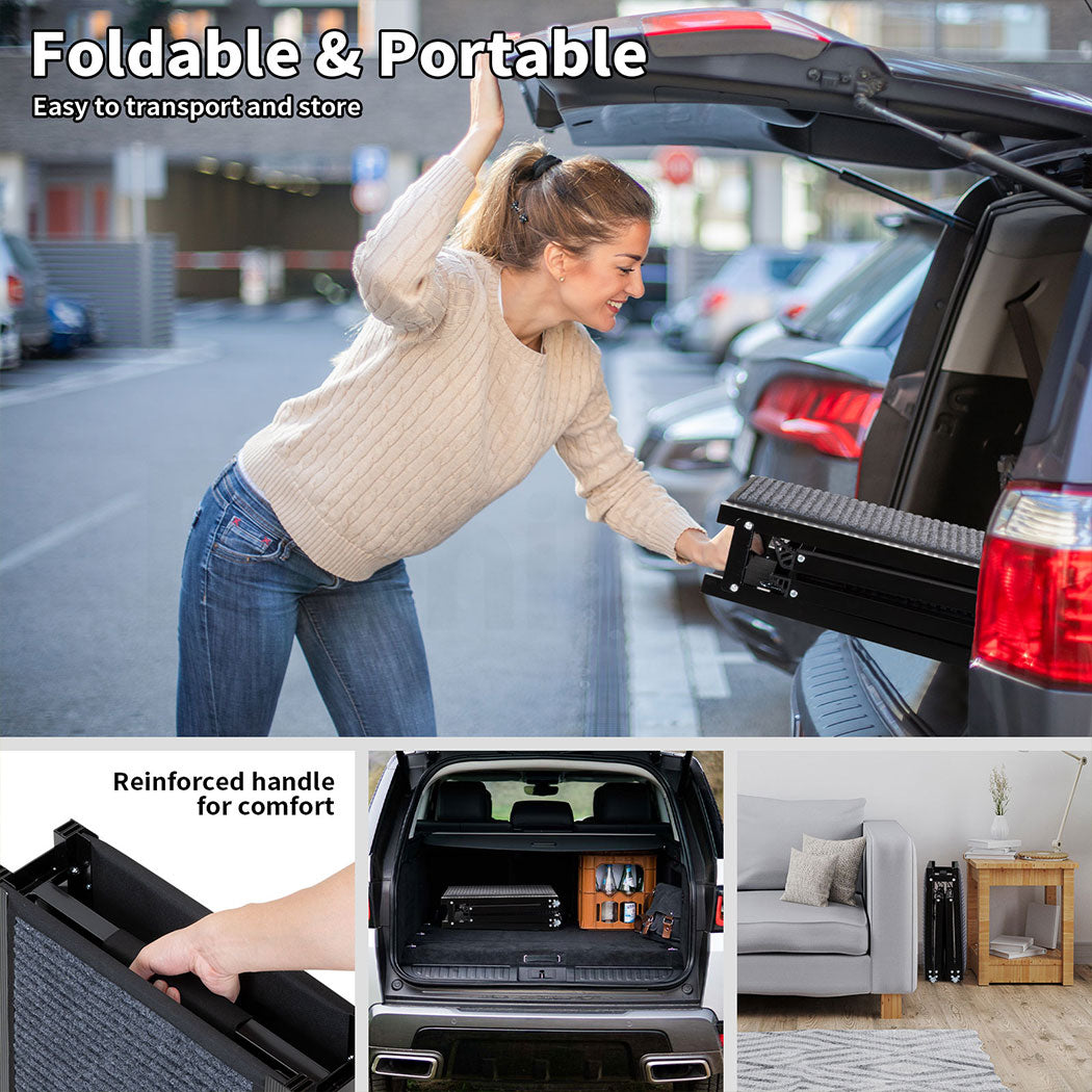 Tedi's Dog Ramp for Car Bed Pet Stairs Steps Foldable Portable Non-slip Ladder