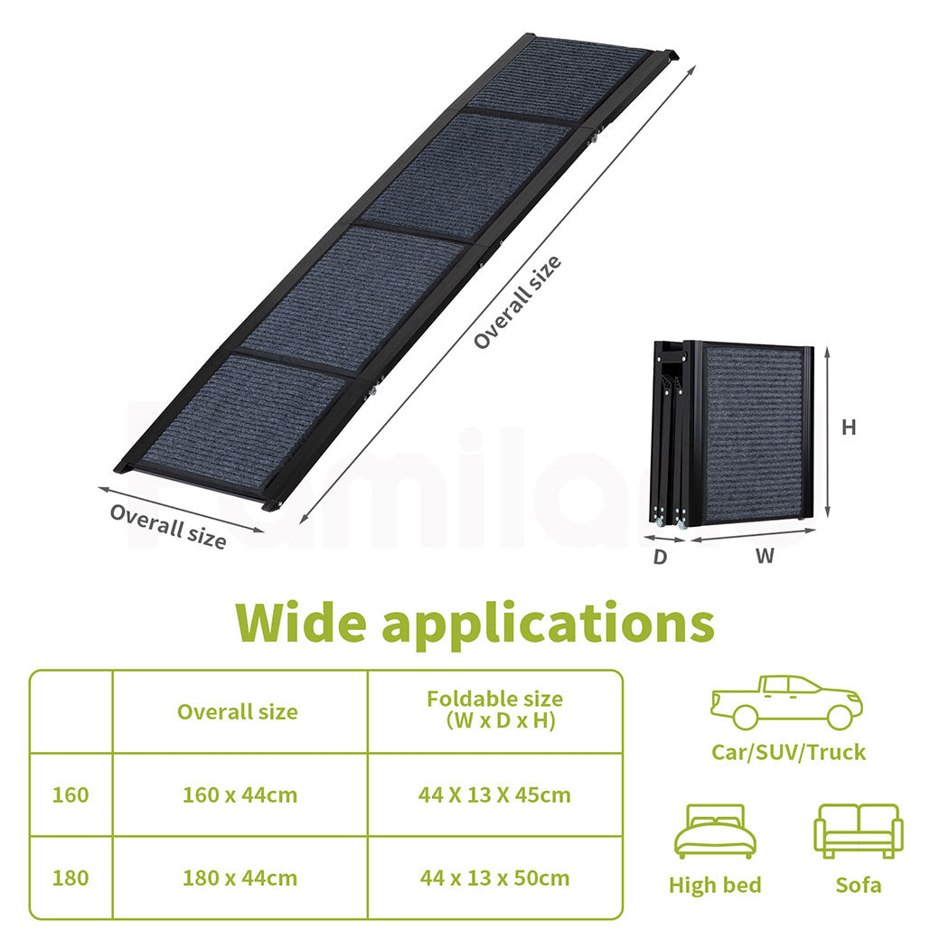 Tedi's Dog Ramp for Car Bed Pet Stairs Steps Foldable Portable Non-slip Ladder