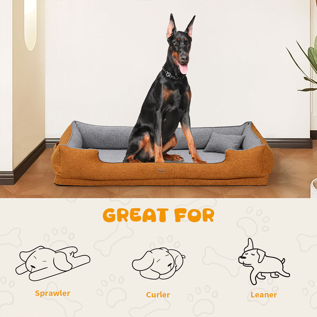 Tedi’s Orthopedic Dog Bed Pet Calming Mat Memory Foam Removable Washable Portable