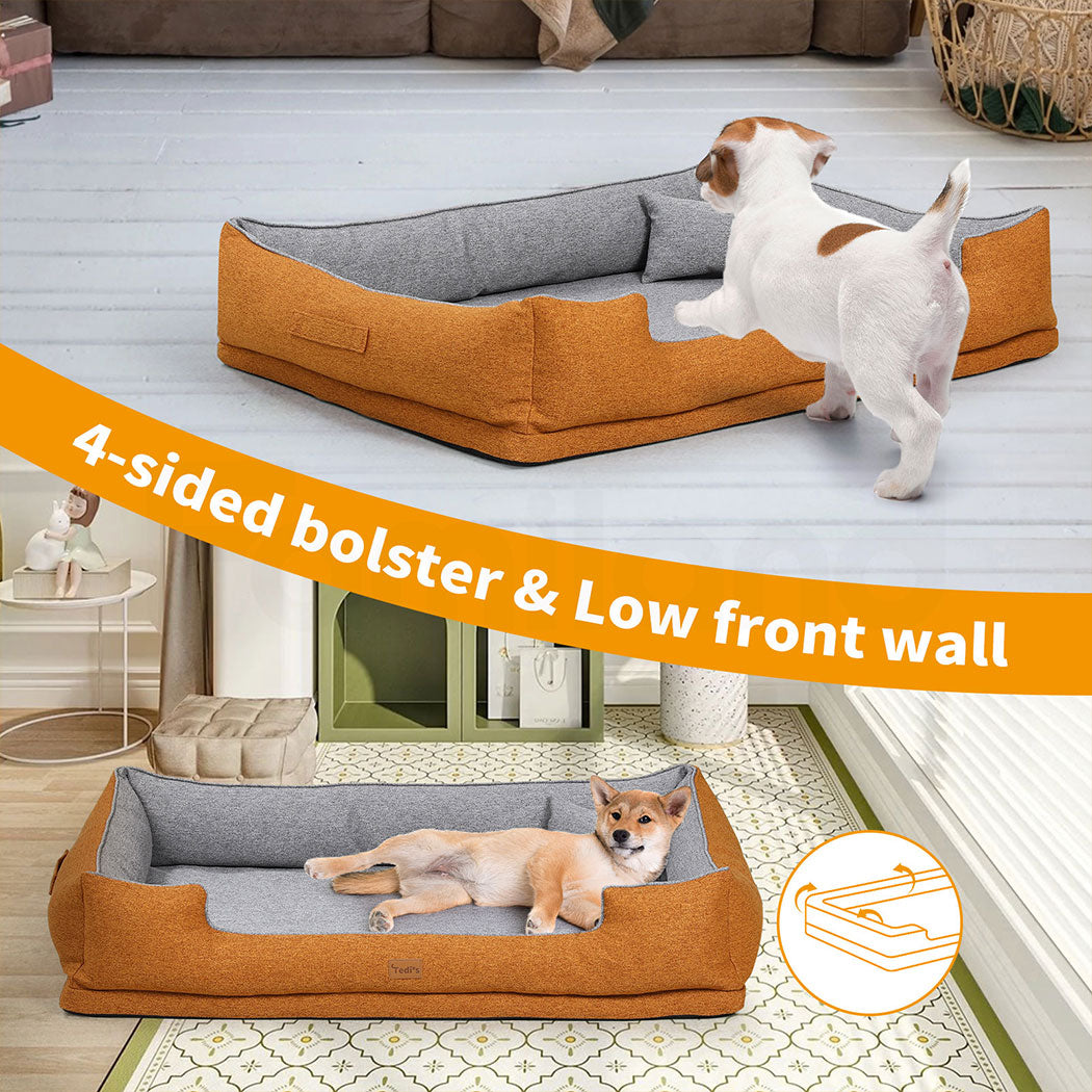 Tedi’s Orthopedic Dog Bed Pet Calming Mat Memory Foam Removable Washable Portable