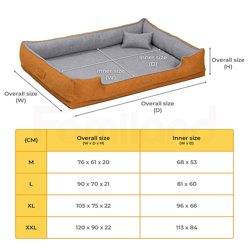 Tedi’s Orthopedic Dog Bed Pet Calming Mat Memory Foam Removable Washable Portable