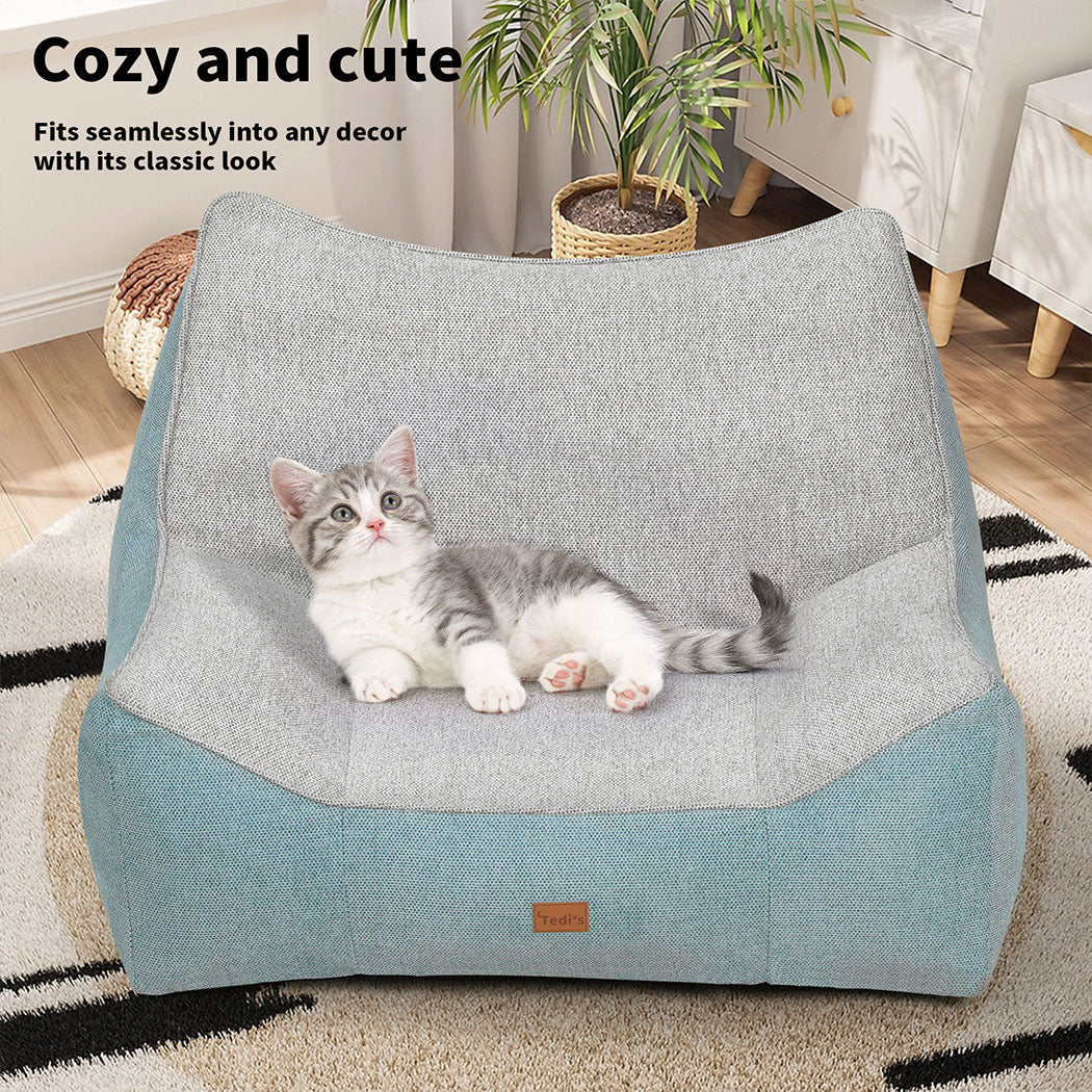 Tedi’s Pet Sofa Inflatable Dog Bed Cat Couch Washable Portable Removable Outdoor Blue