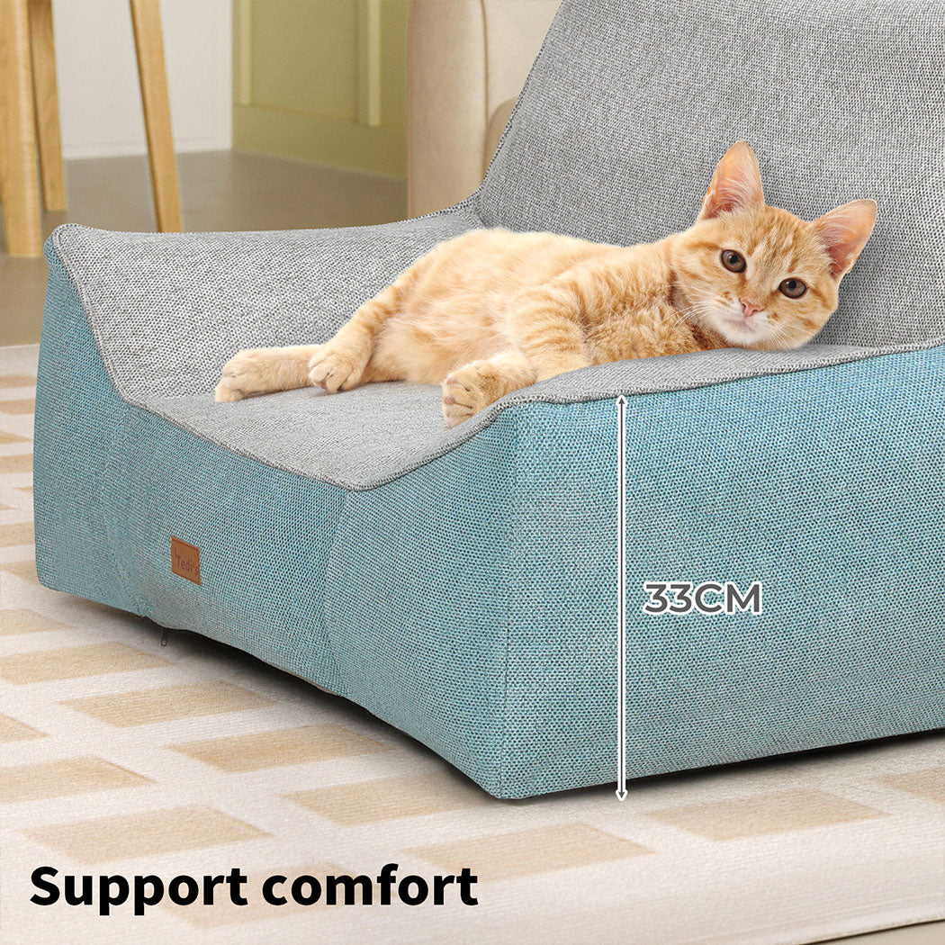 Tedi’s Pet Sofa Inflatable Dog Bed Cat Couch Washable Portable Removable Outdoor Blue