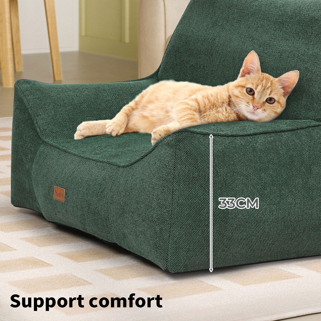 Tedi’s Pet Sofa Inflatable Dog Bed Cat Couch Washable Portable Removable Outdoor Green