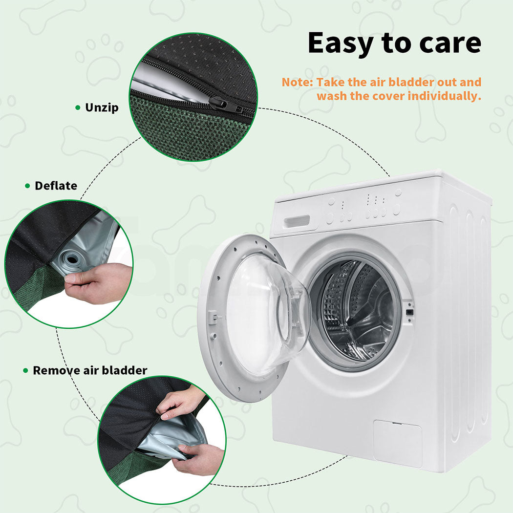 Tedi’s Pet Sofa Inflatable Dog Bed Cat Couch Washable Portable Removable Outdoor Green