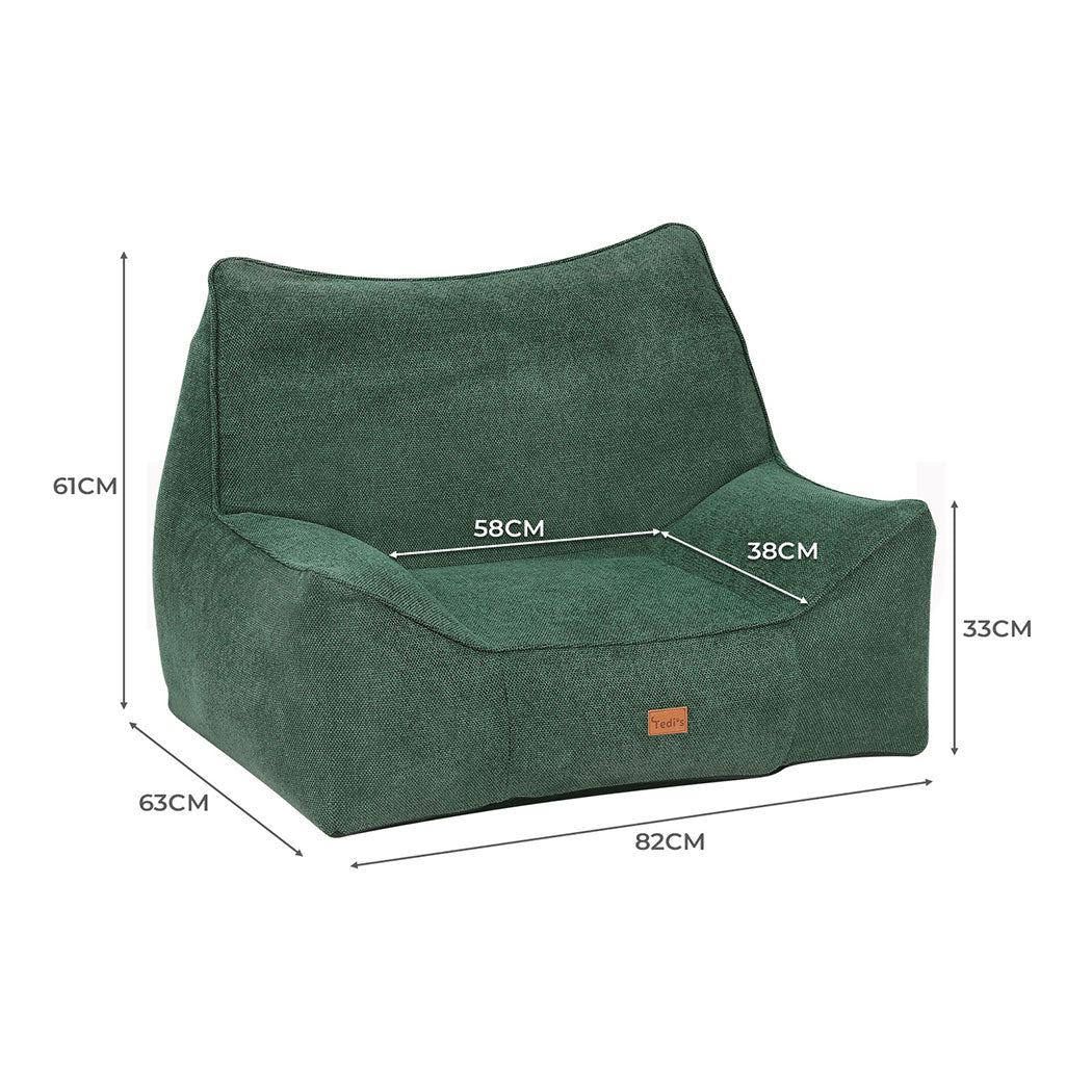 Tedi’s Pet Sofa Inflatable Dog Bed Cat Couch Washable Portable Removable Outdoor Green