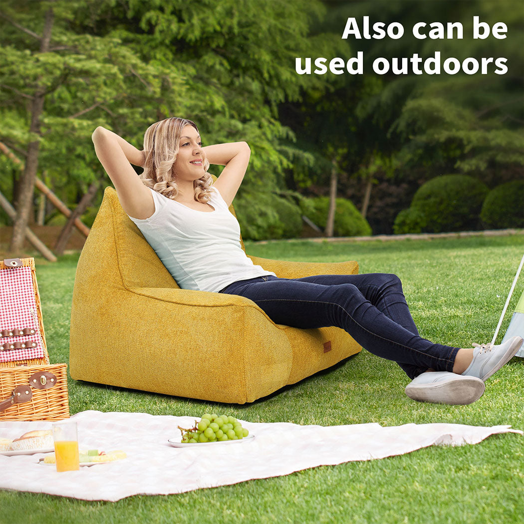 Tedi’s Pet Sofa Inflatable Dog Bed Cat Couch Washable Portable Removable Outdoor Yellow