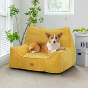 Tedi’s Pet Sofa Inflatable Dog Bed Cat Couch Washable Portable Removable Outdoor Yellow