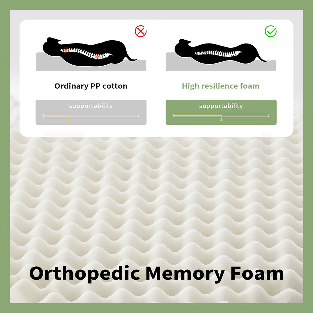 Tedi’s Orthopedic Dog Bed Pet Calming Mat Memory Foam Removable