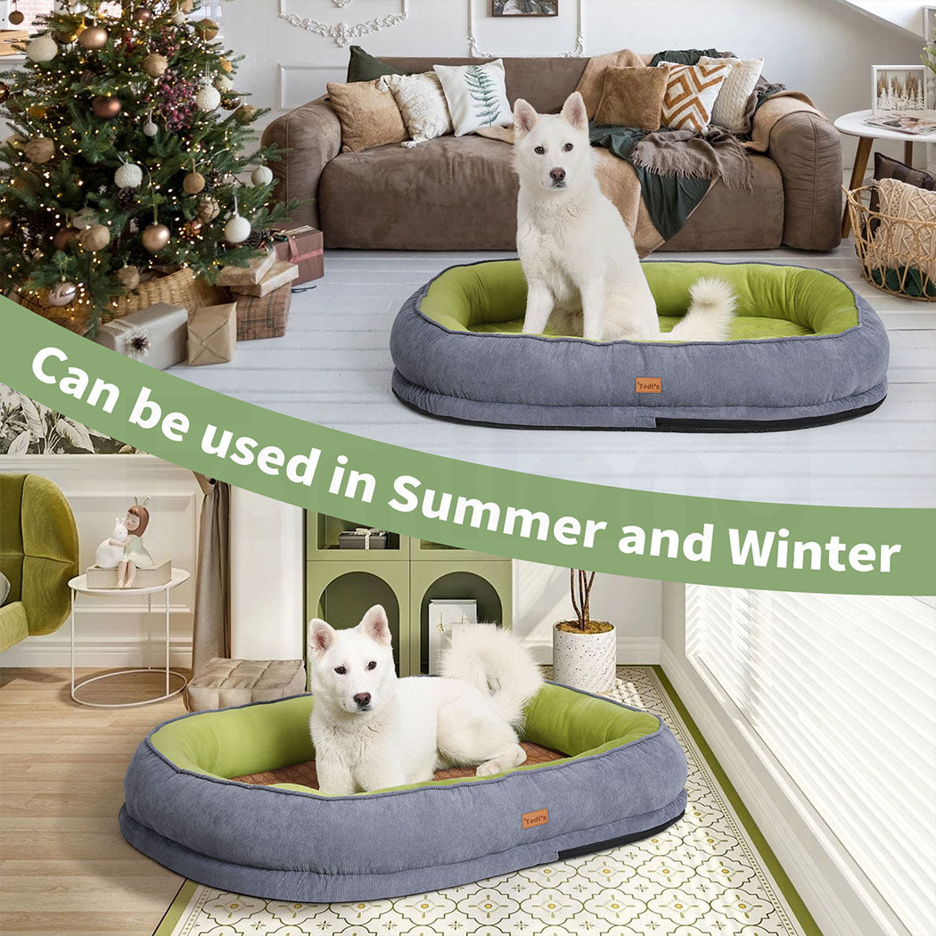 Tedi’s Orthopedic Dog Bed Pet Calming Mat Memory Foam Removable