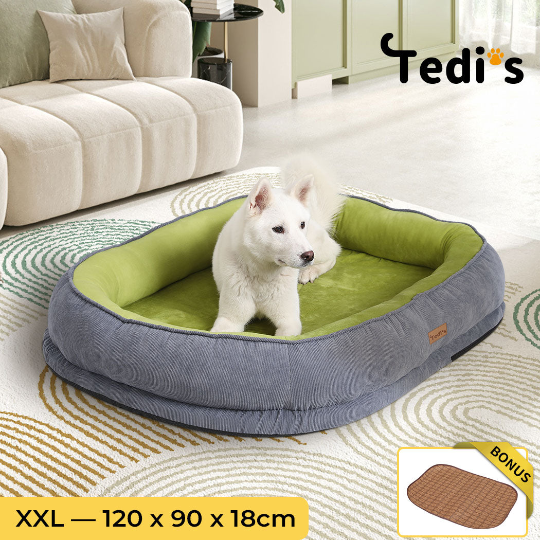 Tedi’s Orthopedic Dog Bed Pet Calming Mat Memory Foam Removable