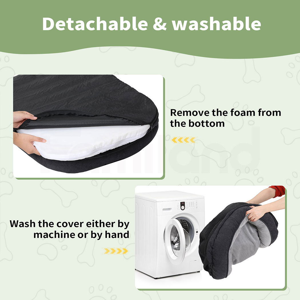 Tedi’s Orthopedic Dog Bed Pet Calming Mat Memory Foam Removable Washable Waterproof Inner Grey