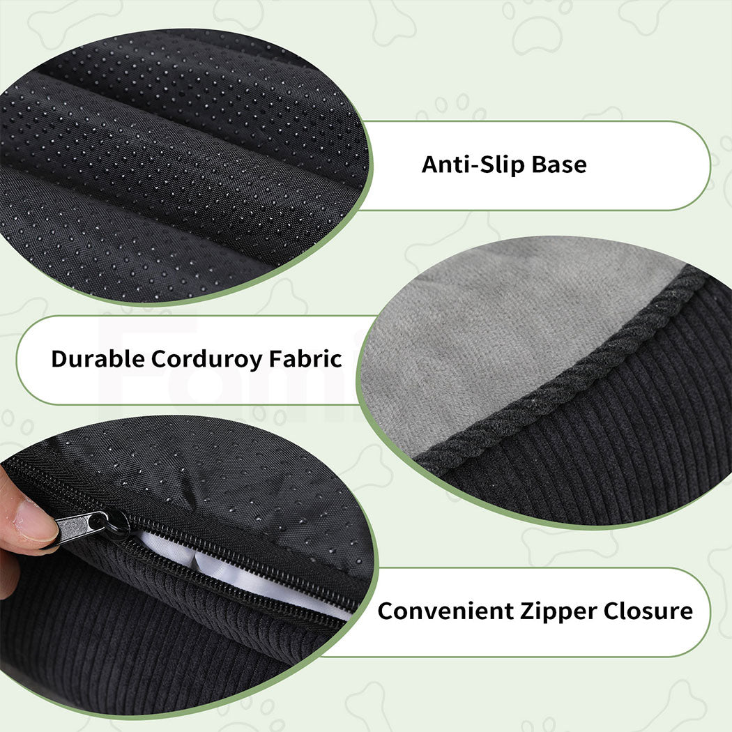 Tedi’s Orthopedic Dog Bed Pet Calming Mat Memory Foam Removable Washable Waterproof Inner Grey