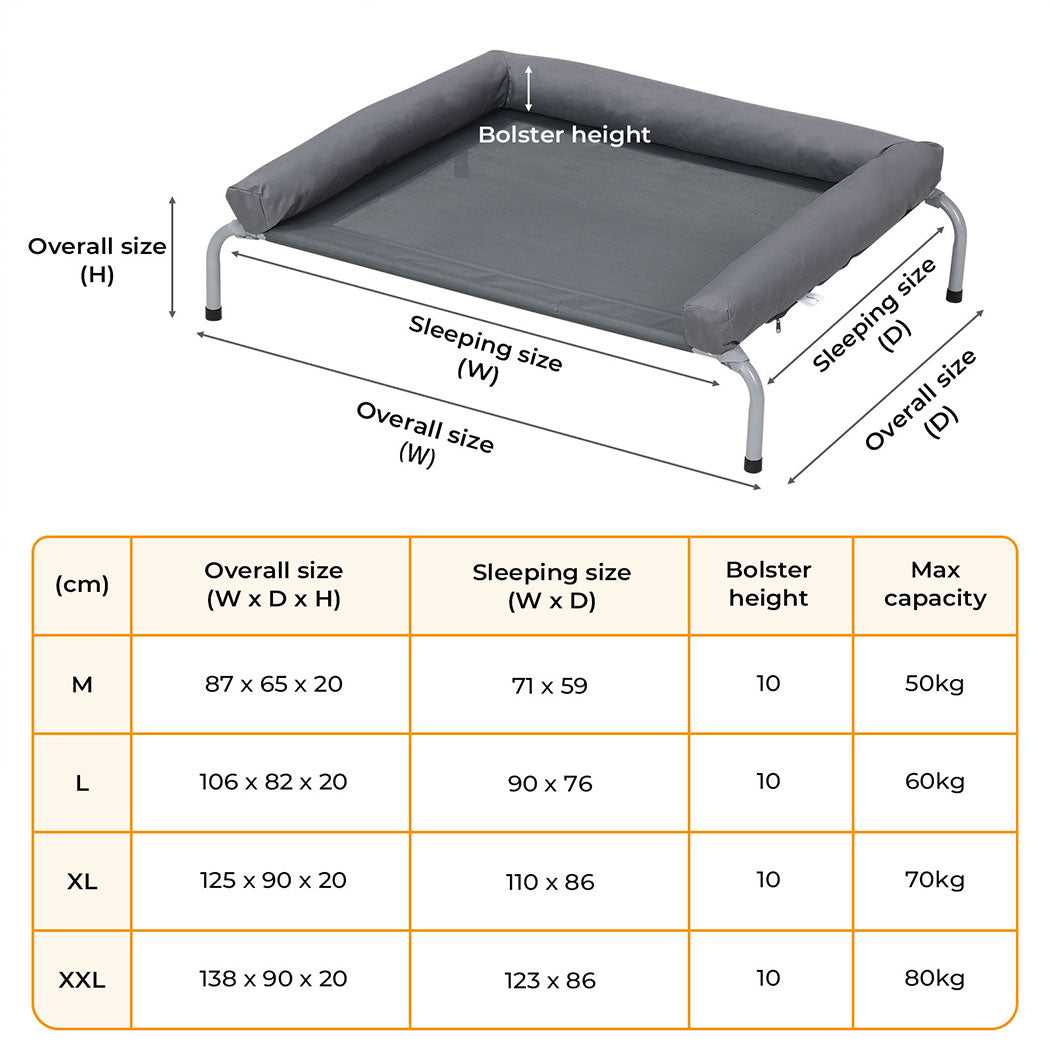 Tedi's Elevated Raised Dog Bed Pet Trampoline Hammock Mesh Sofa