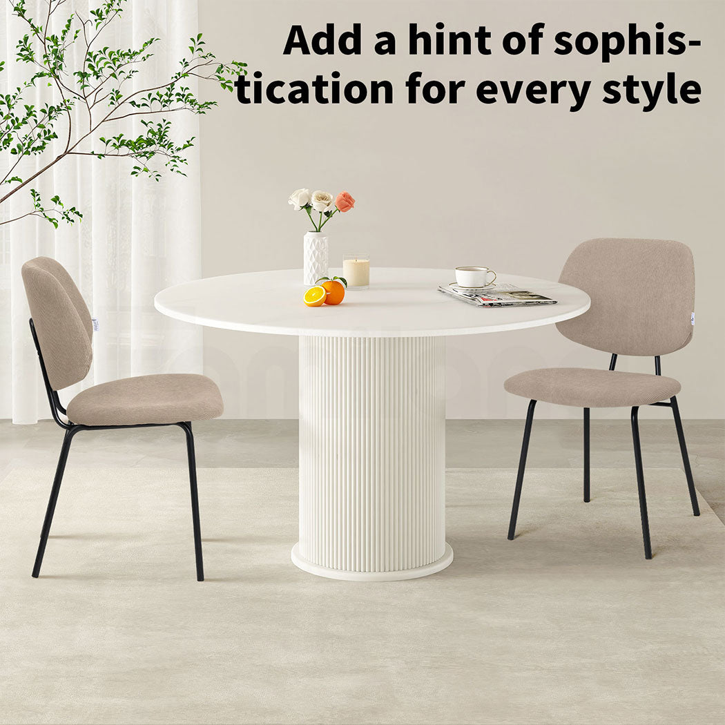 Familand 2x Dining Chairs Upholstered Padded Seat Kitchen Living Room Chair
