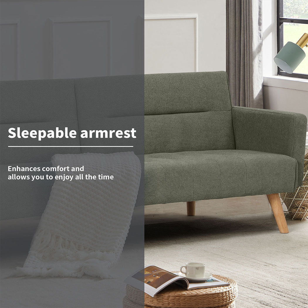 Familand 3 Seater Convertible Sofa Bed Loveseat Recliner Lounge