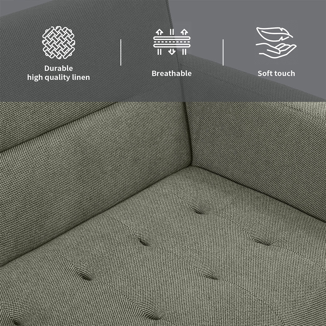 Familand 3 Seater Convertible Sofa Bed Loveseat Recliner Lounge