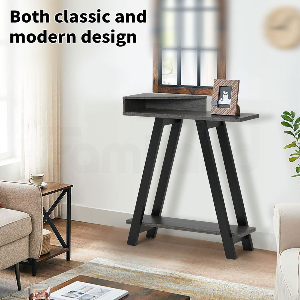 Familand 3-teirs Storage Shelves Wooden Console Hallway Table - Entryway Tables Behind Sofa Couch