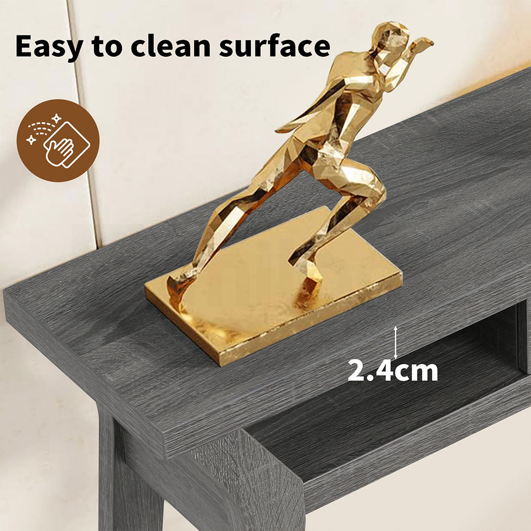 Familand 120cm Wooden Console Hallway Table with Storage Drawer - Entryway Tables Behind Sofa Couch