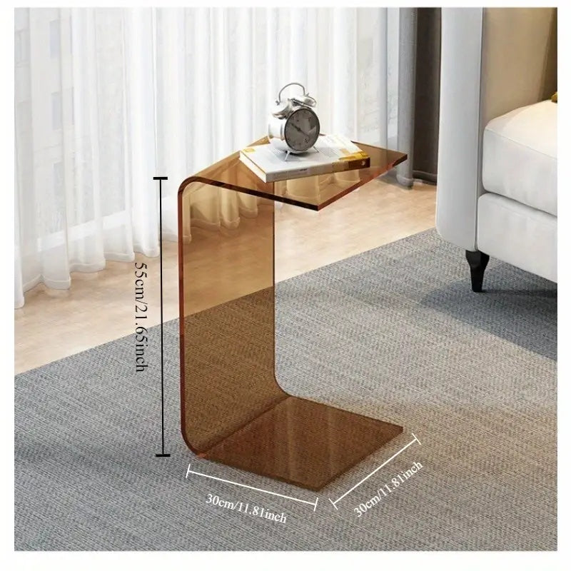 Acrylic Side Table,Bedside Table Nightstand for Bedroom Living Room