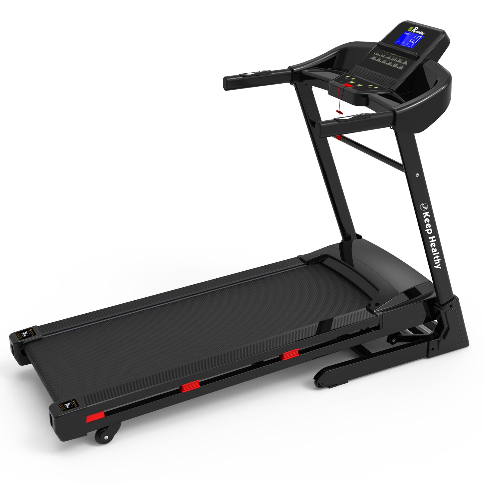 Treadmill with 15% Auto Incline - 400 LBS Capacity, 3.5HP Electric Folding Treadmill Up to 16MPH Speed, Bluetooth Speaker,APP