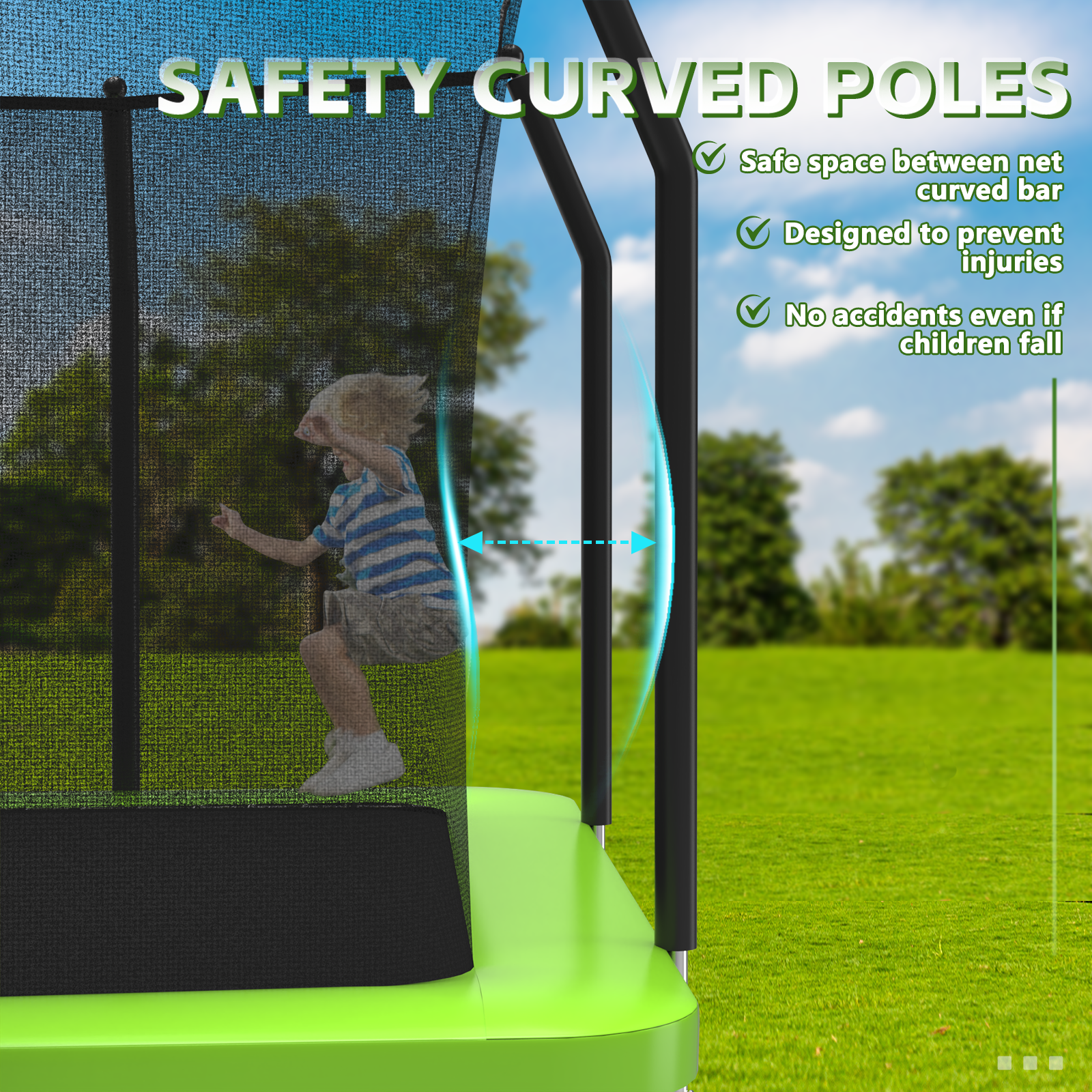 9FT x 12FT Rectangle Trampoline - Perfect Outdoor Trampoline for Kids - Recreational Trampoline
