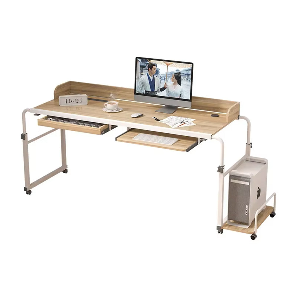 Adjustable Mobile Computer Desk With CPU Holder