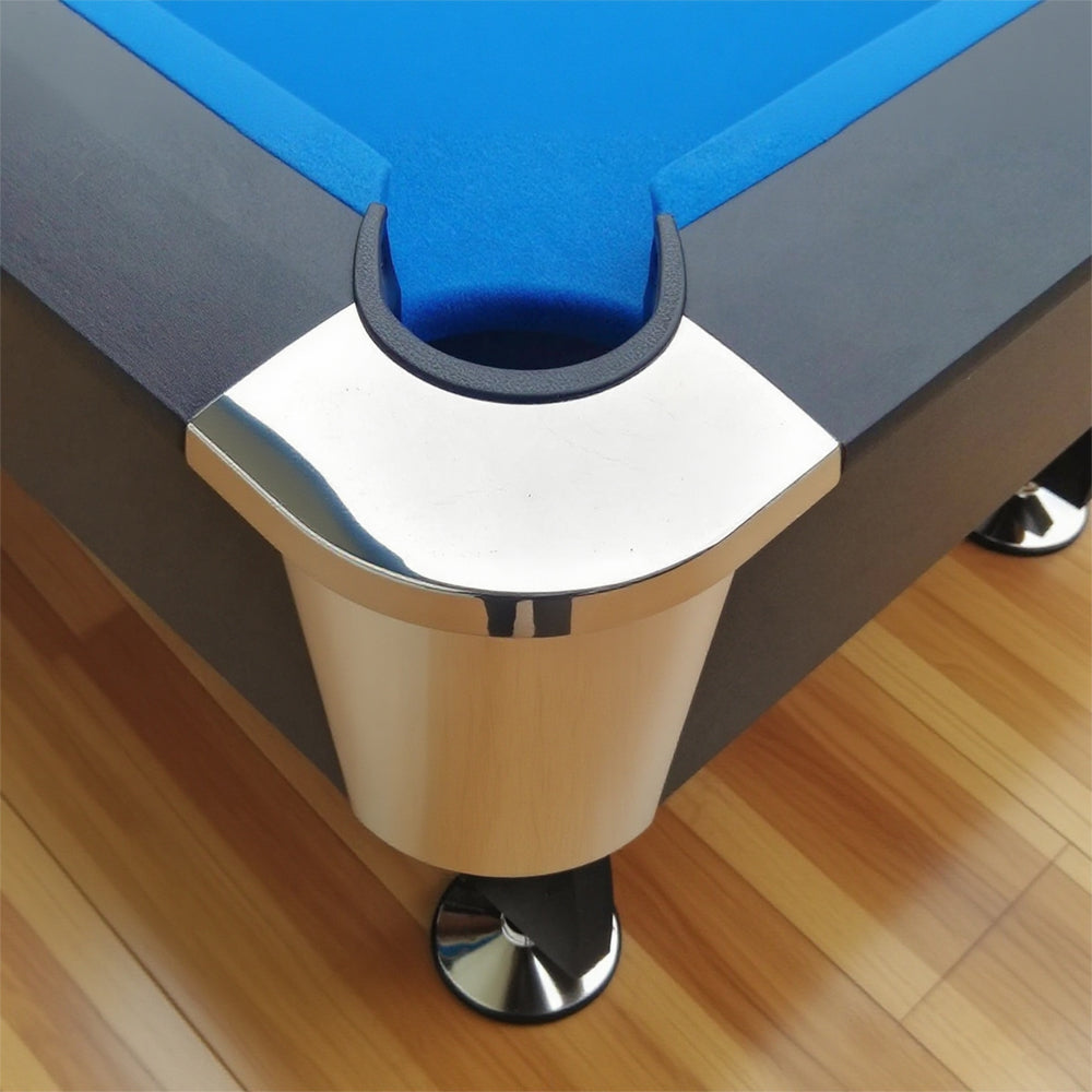 Billiard Table with Accessories, Ball Return, Blue Velvet Cloth, 7Ft
