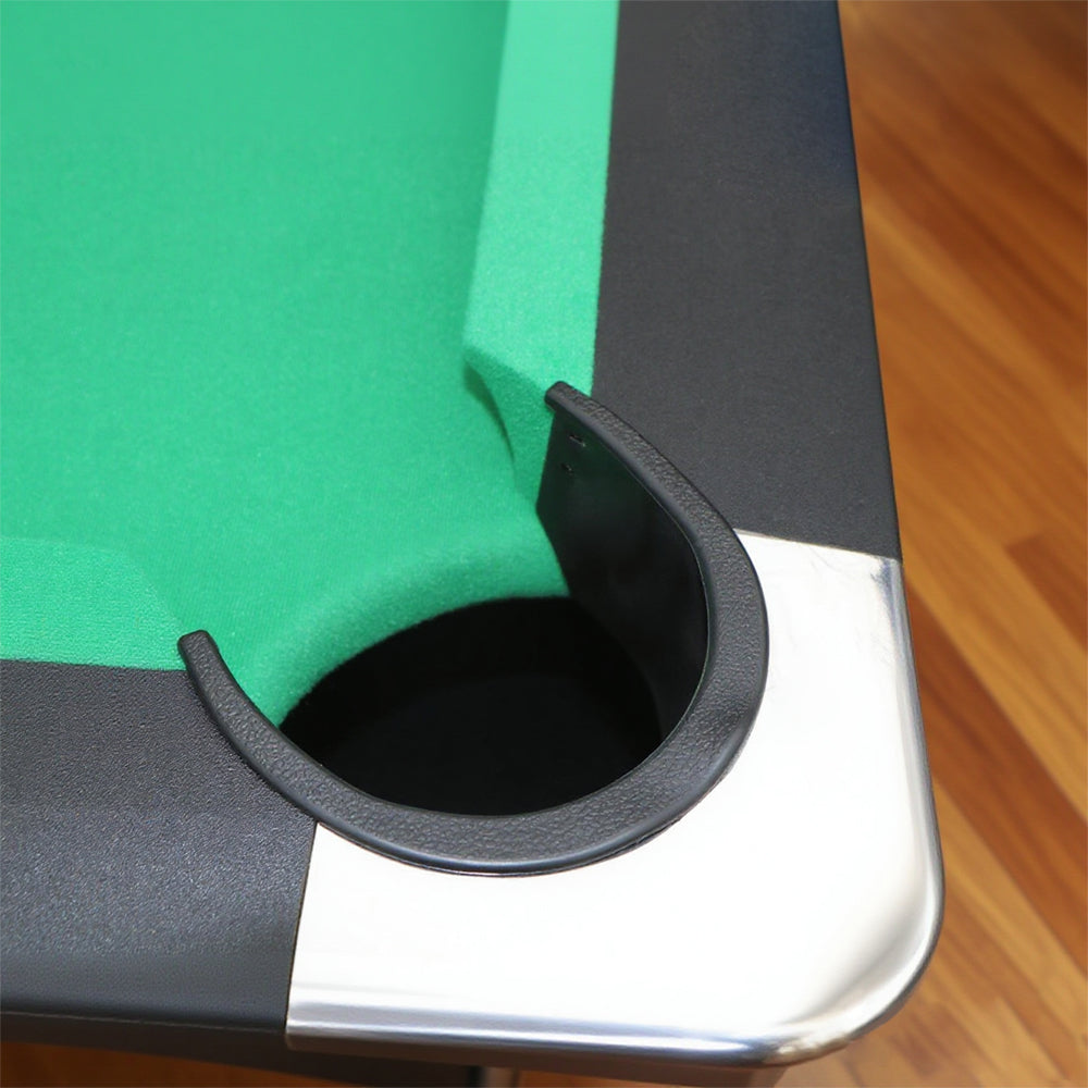 7Ft Billiard table（GREEN），Velvet tablecloth ，with accessories, including 1 set of balls, 2 poles, 1 tripod, 1 brush