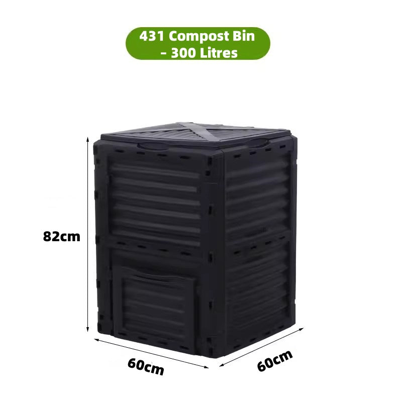 Modern Outdoor Compost Bin – Durable Plastic Weatherproof Composter for Efficient Garden Waste Recyc