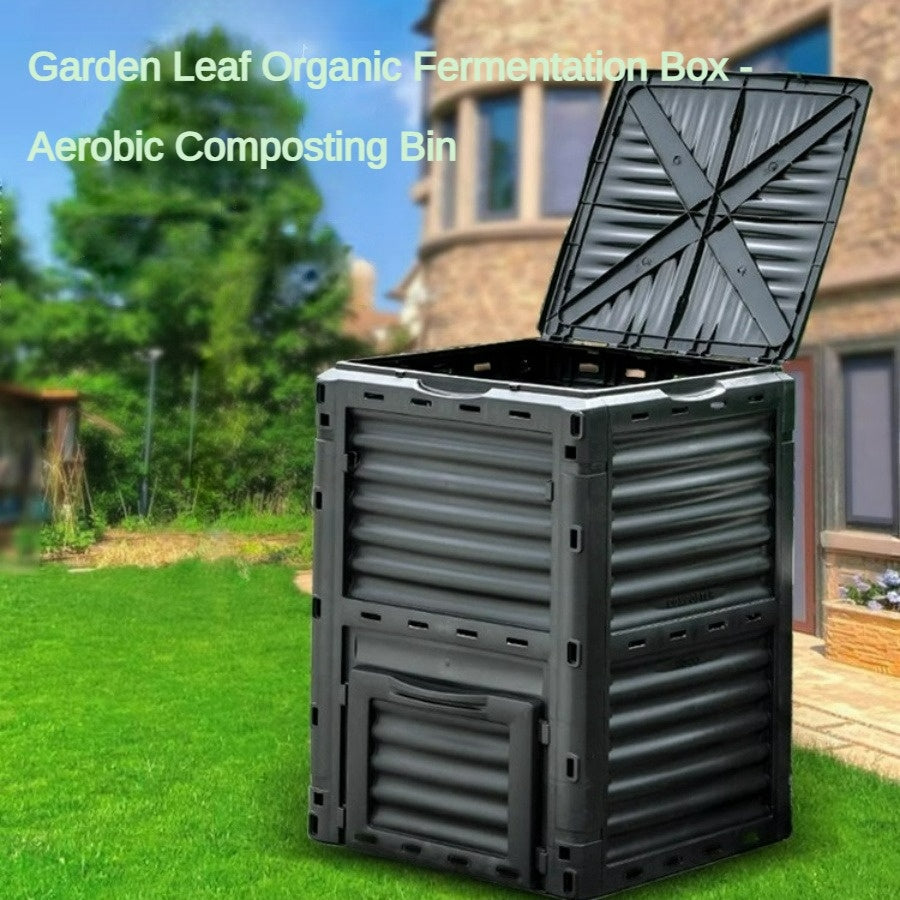 Modern Outdoor Compost Bin – Durable Plastic Weatherproof Composter for Efficient Garden Waste Recyc