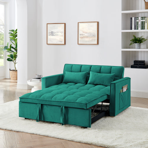 Fashionable modern and multi-functional foldable velvet sofa bed
