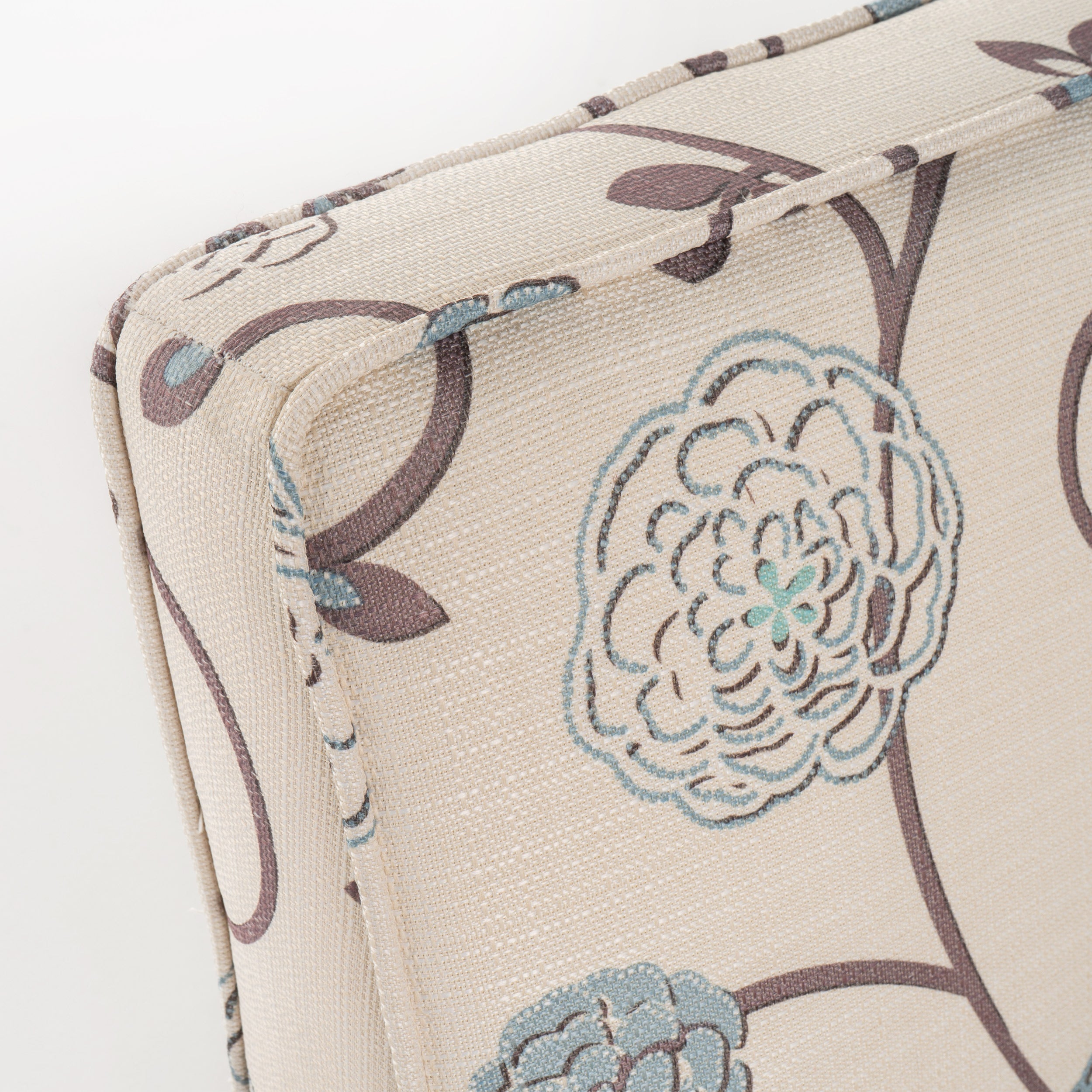 Mid - Century Modern Style Beige Fabric Tufted Loveseat