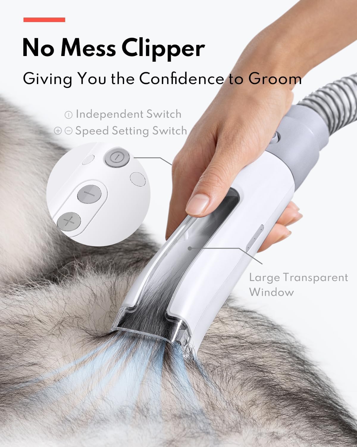Homerunpet Pet Grooming Kit & Dog Hair Vacuum (HC15)