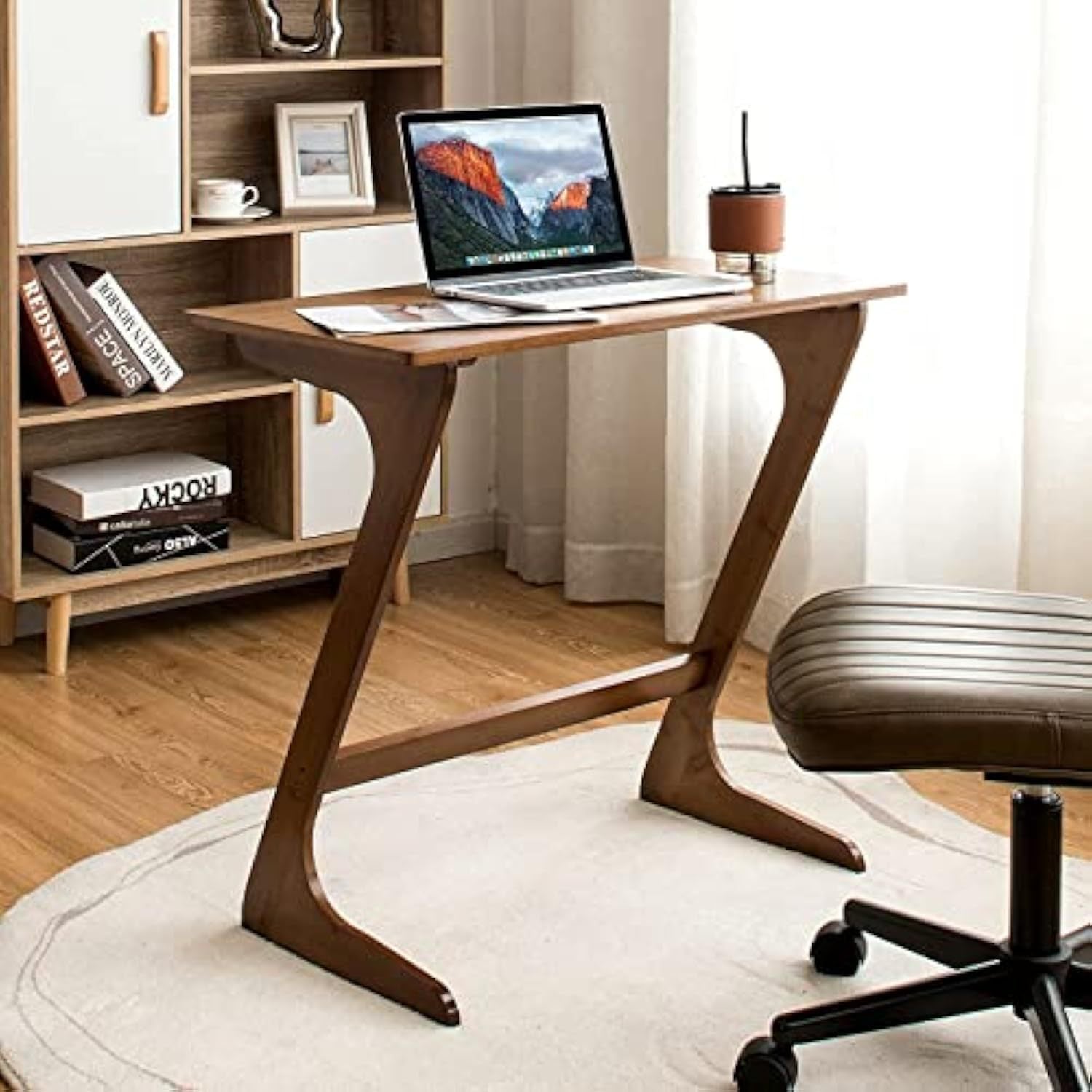 Small Z-Shaped Side Table Coffee Table Bedside Table Bamboo Table