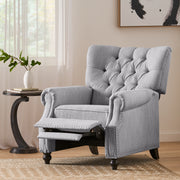 Chalantevo Classic Manual Recliner Sofa Chair with Button-Tufted, Gray