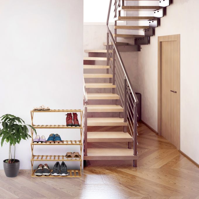 Foldable Morden Bamboo Shoe Rack
