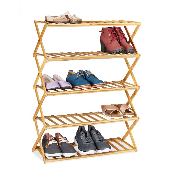 Foldable Morden Bamboo Shoe Rack