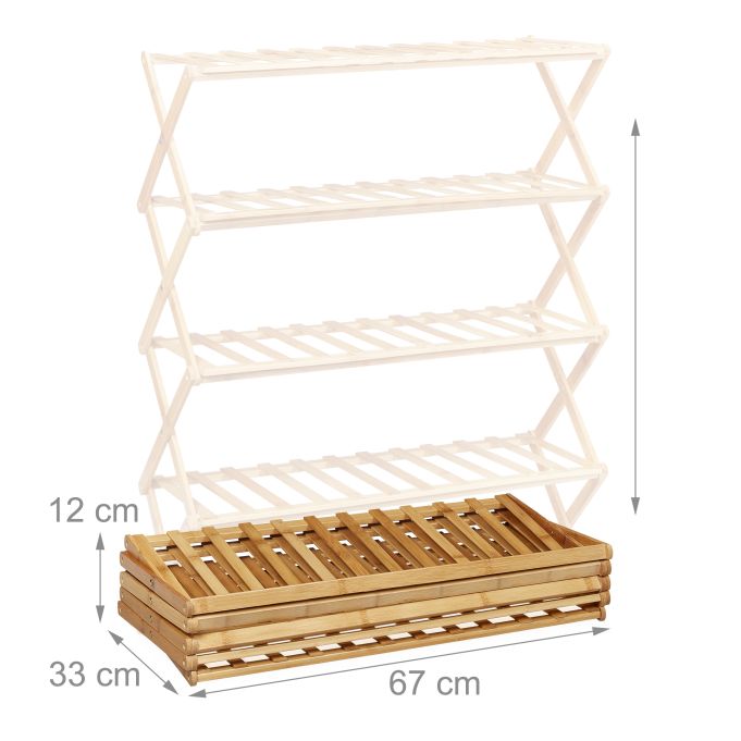 Foldable Morden Bamboo Shoe Rack