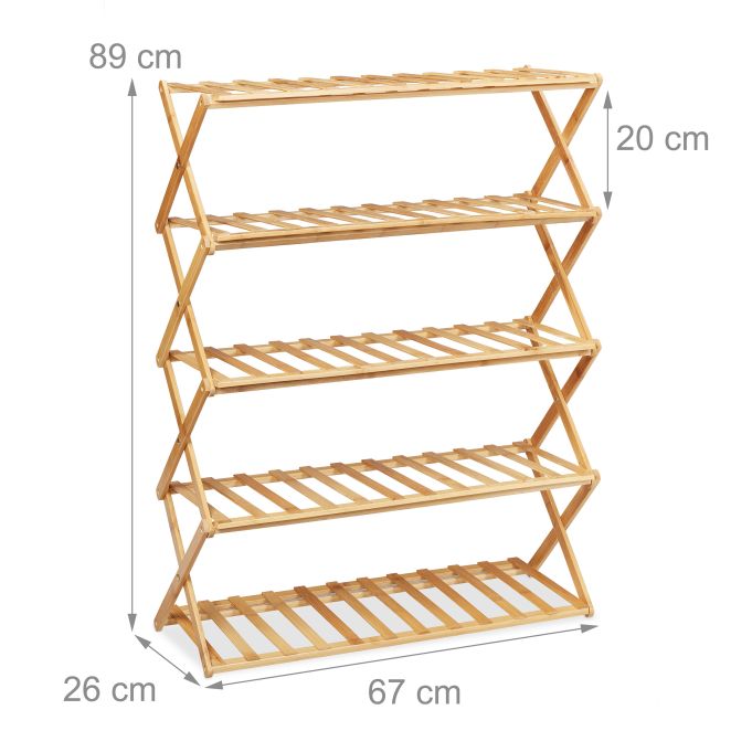 Foldable Morden Bamboo Shoe Rack