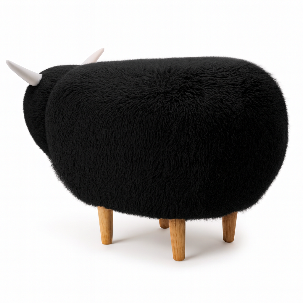 Modern Multifunctional Padded Upholstered Animal Storage Foot Rest Stool with 150kg Capacity
