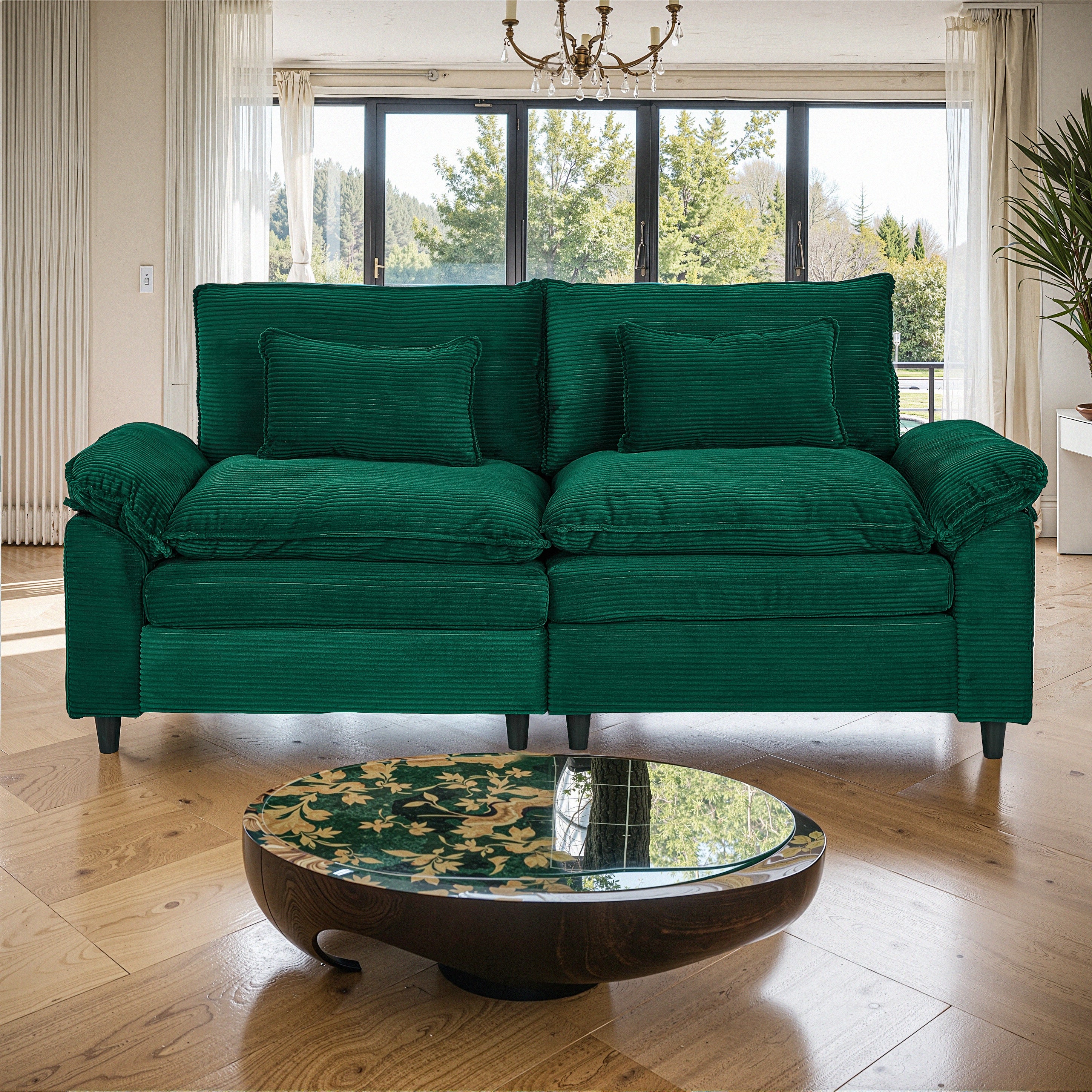 Minimalist-style two-seater sofa, unlocking cozy moments for two