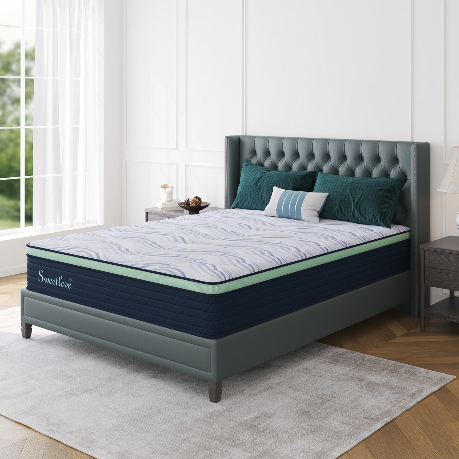 Sweetlove Mattress Queen Double King Single Bed Orthopedic Cool Gel Memory Foam