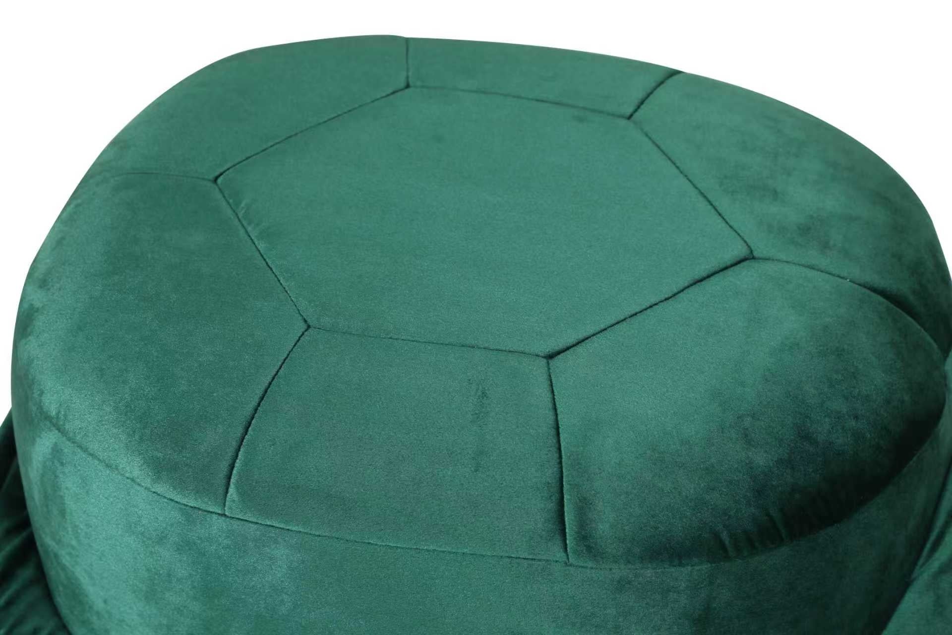 Elegant Emerald Green Multi-Functional Velvet Turtle Footrest Stool