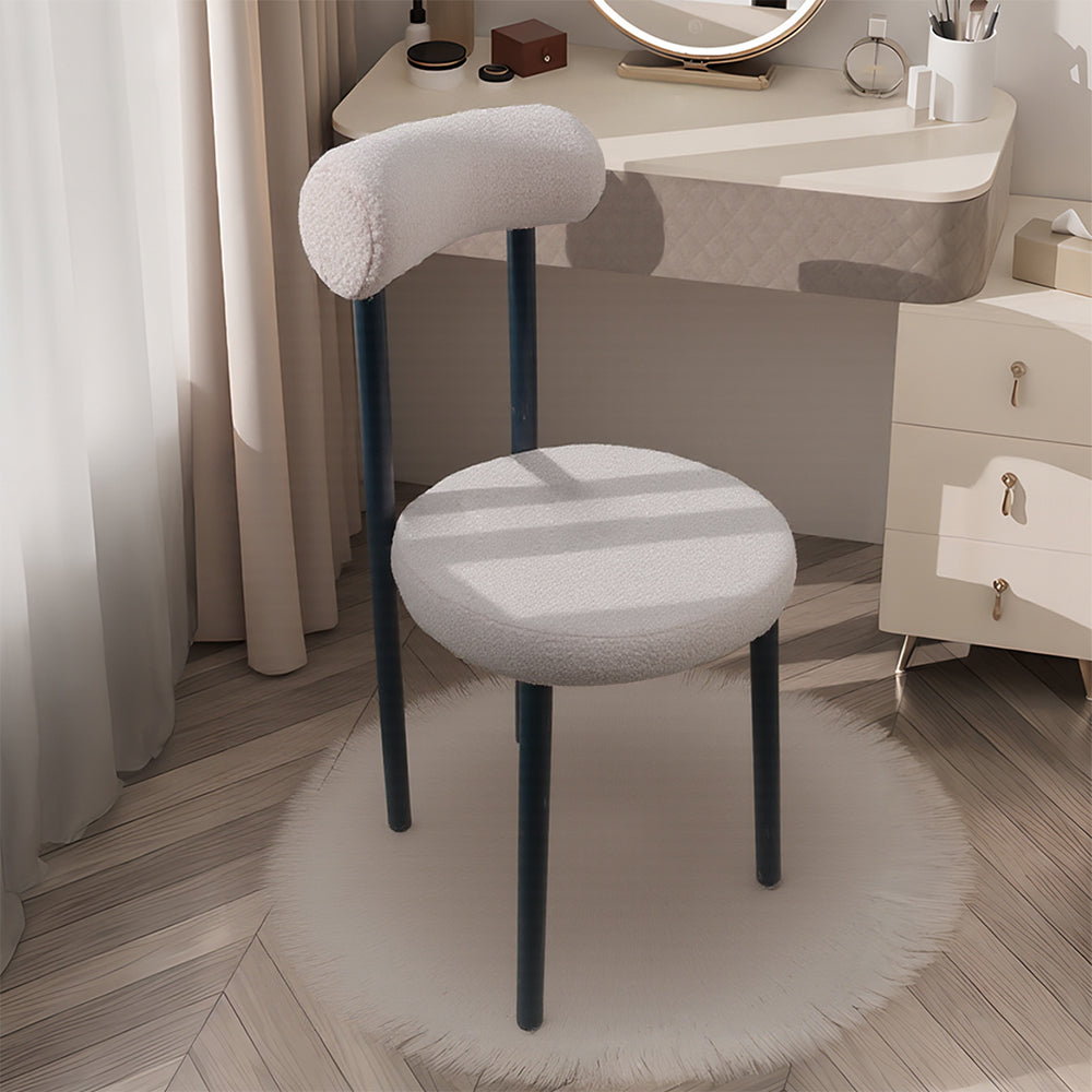 Eeeza Casual Lamb's Wool Dining Chair